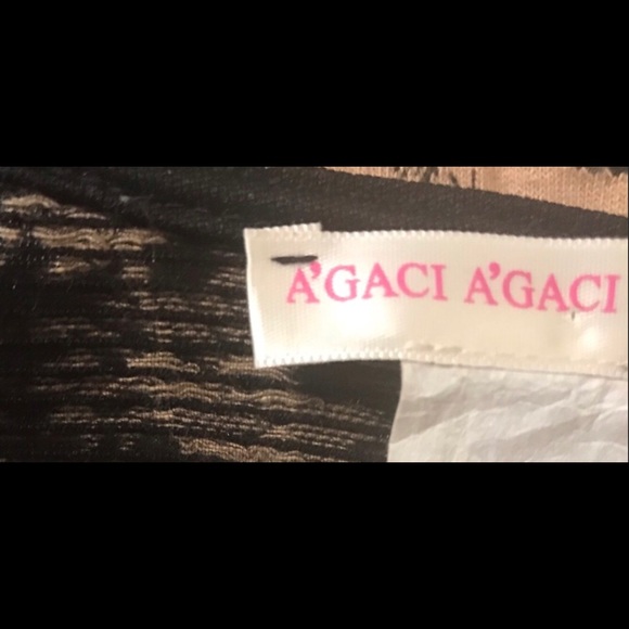 EUC Agacy  Cocktail long sleeves  Black/Tan mini Dress - Picture 2 of 6